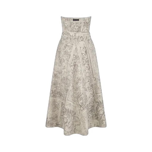 Mid-Length Belted Bustier Dress