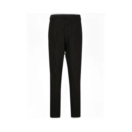 Patrizia Pepe High-Waist Ruched Pinstriped Trousers