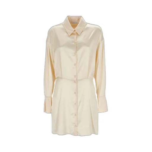 Patrizia Pepe Long-Sleeved Satin Mini Dress