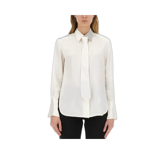 Paul Smith Curved Hem Button-Up Tie Shirt