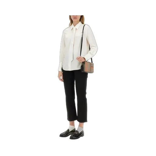 Paul Smith Curved Hem Button-Up Tie Shirt