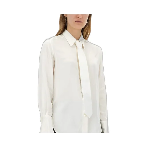 Paul Smith Curved Hem Button-Up Tie Shirt
