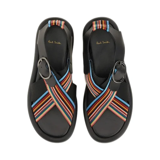 Paul Smith Stripe Detailed Open Toe Sandals