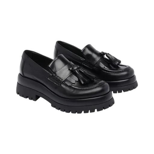 Pawelk's Tassel Platform Flat Shoes