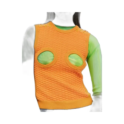 Paula Canovas Del Vas Knit Bubble Cut Out Top