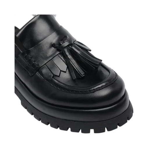 Pawelk's Tassel Platform Flat Shoes
