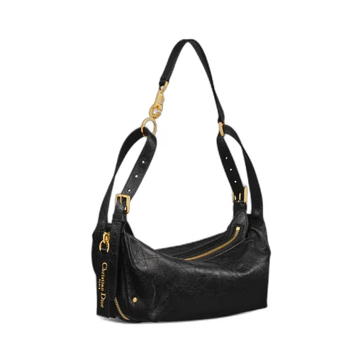 Small D-Journey Bag In Crinkled Calfskin