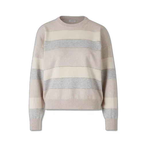 Peserico Rhinestone Striped Knitwear