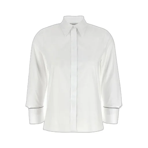 Peserico Cuff Detailed Long-Sleeved Shirt