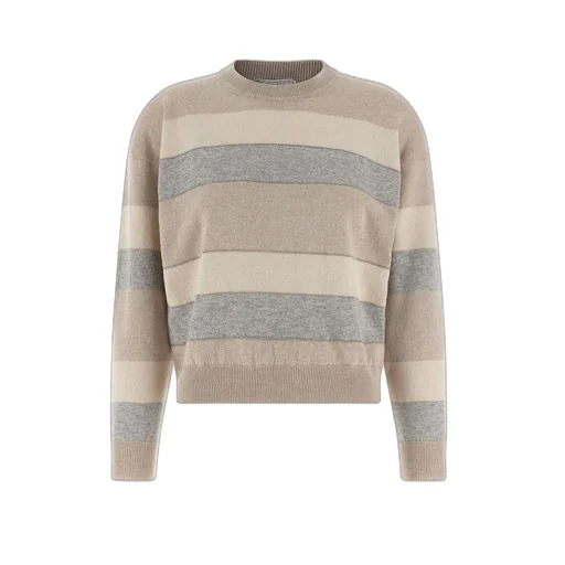 Peserico Striped Beaded Knitwear