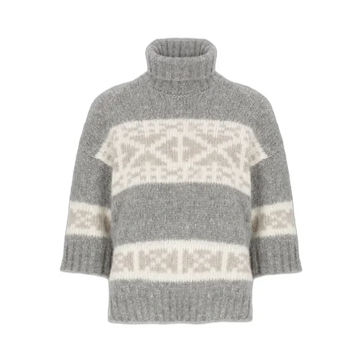 Peserico Patterned High-Neck Knitwear