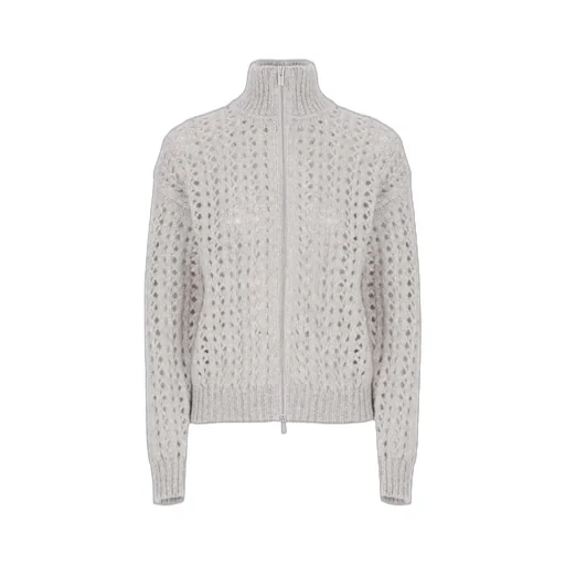 Peserico Perforated Zip Cardigan