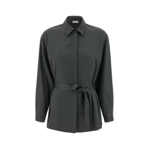 Peserico Tie-Waisted Twill Shirt