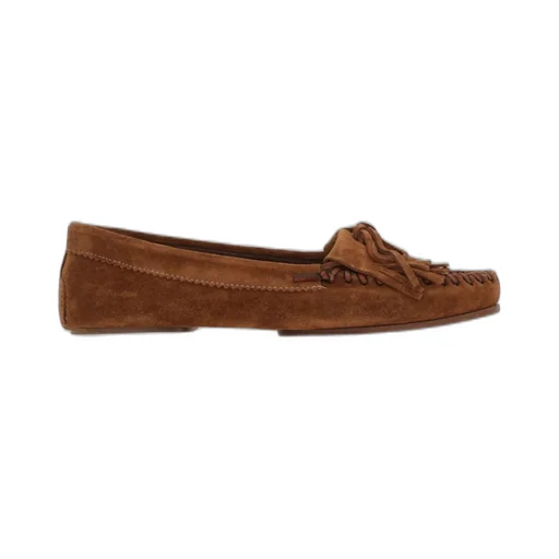 Paris Texas Finge Detailed Flat Shoes