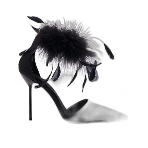 Paris Texas Lidia Feather Ankle Strap Pumps