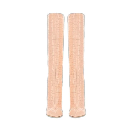 Paris Texas Embossed Heeled Boots