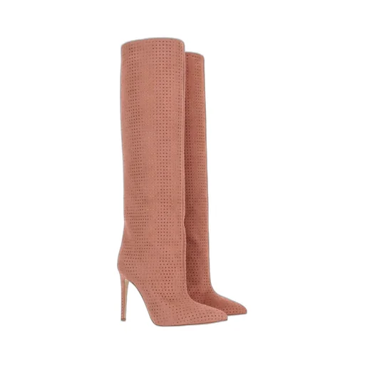 Paris Texas Crystal-Embellished Knee-High Boots