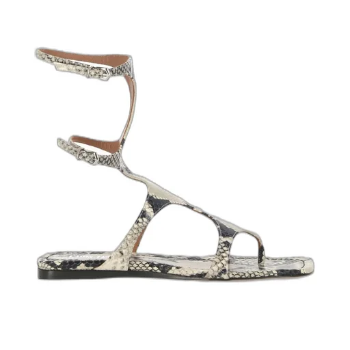 Paris Texas Uma Embossed Flat Sandals