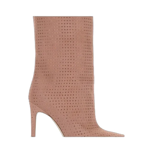 Paris Texas Crystal-Embellished Knee-High Boots