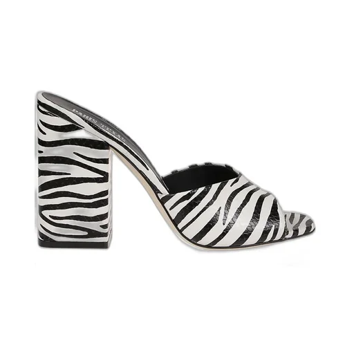 Paris Texas Zebra Printed Slip-On Sandals