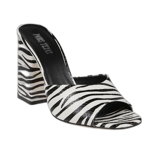 Paris Texas Zebra Printed Slip-On Sandals