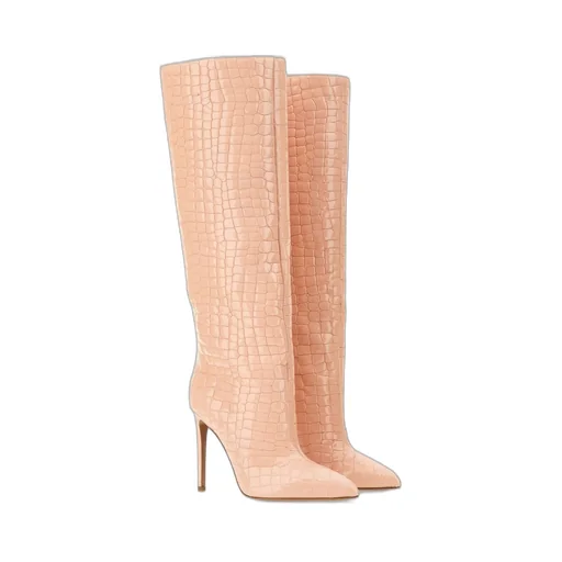 Paris Texas Embossed Heeled Boots