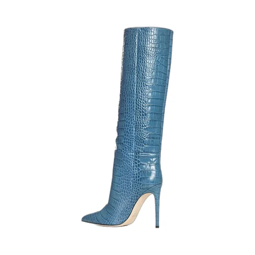 Paris Texas Embossed Knee-High Stiletto Boots