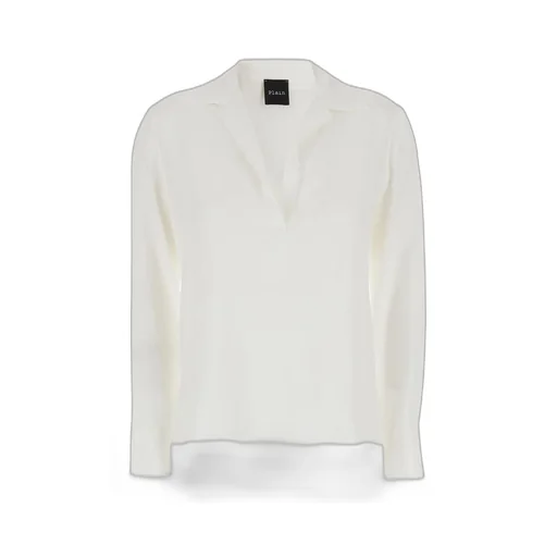 Plain Polo Collar Blouse