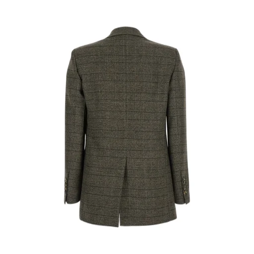 Plain Double-Breasted Striped Jacket