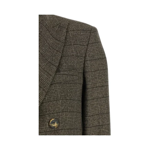 Plain Double-Breasted Striped Jacket