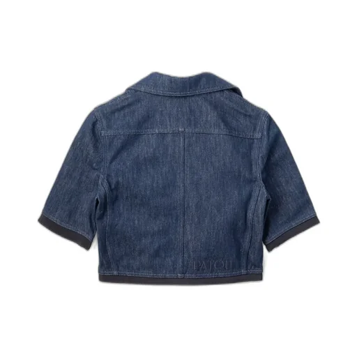 Patou Collared Short-Sleeve Cropped Shirt