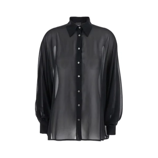 Plain Oversized Sheer Blouse