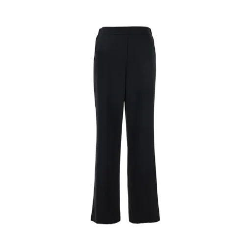Plain Wide Leg Pants With Elastic Waist
