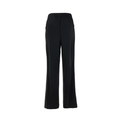 Plain Wide Leg Pants With Elastic Waist