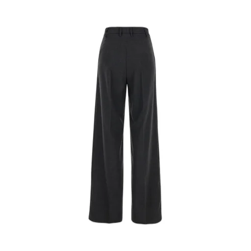 Plain High Waist Check Pattern Pants