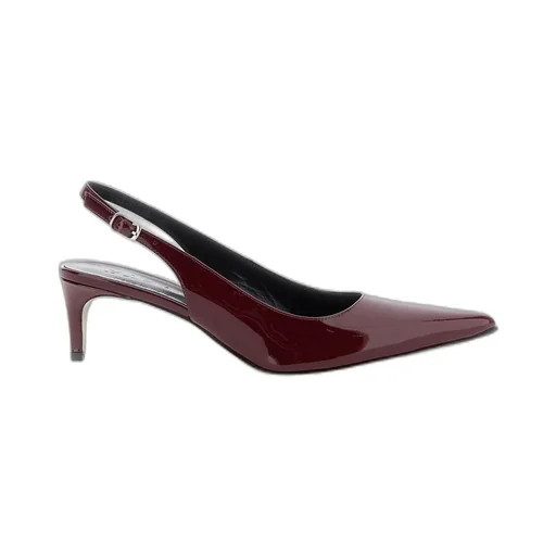 Plain Slingback Pointed-Toe Pumps