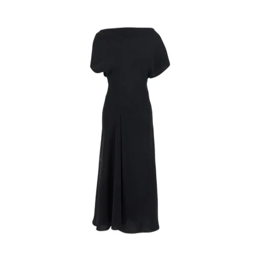 Plain Square Neck Draped Dress