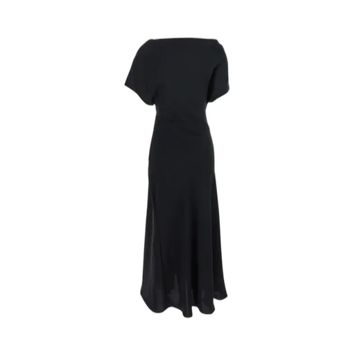 Plain Square Neck Draped Dress