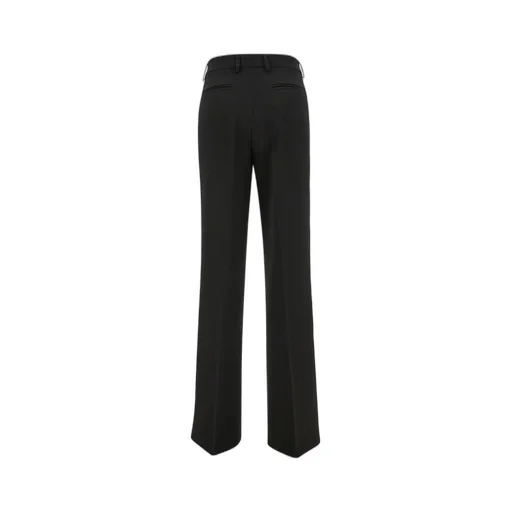 Plain High-Waisted Straight Pants