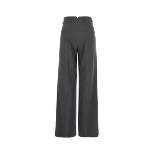 Plain Straight Leg Pleated Pants