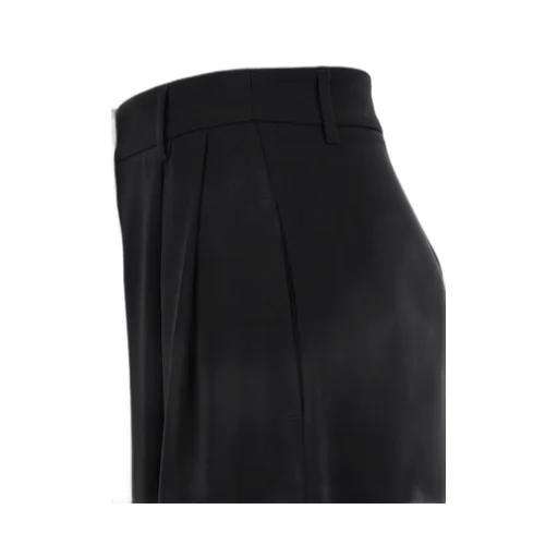Plain High-Waist Wide-Leg Pants