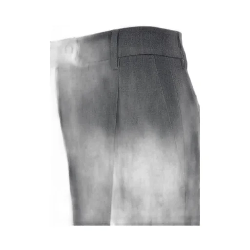 Plain Straight Leg Pleated Pants