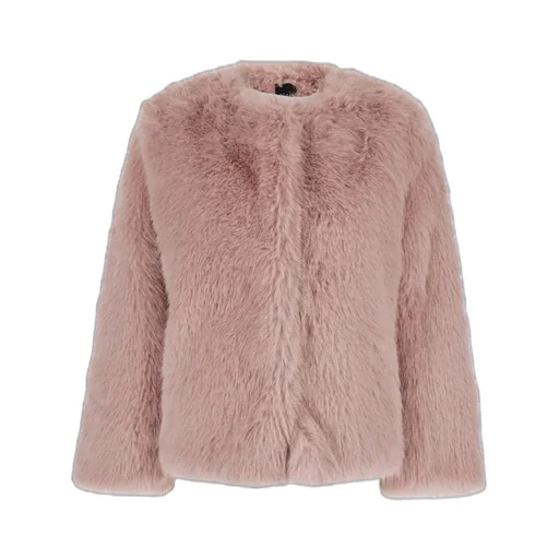 Plain Crewneck Ecofur Jacket