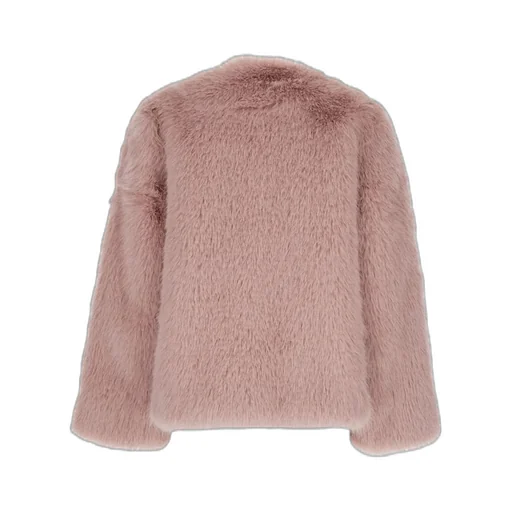 Plain Crewneck Ecofur Jacket