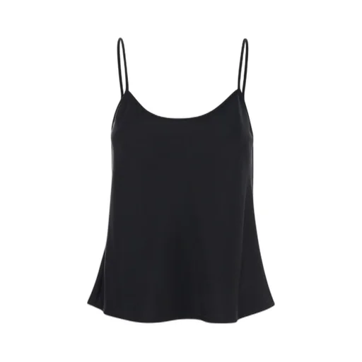 Plain U Neckline Satin Tank Top