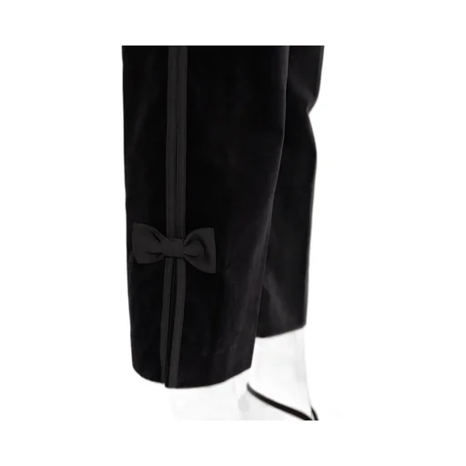 Posse Quincy Velvet Bow-Detail Pants