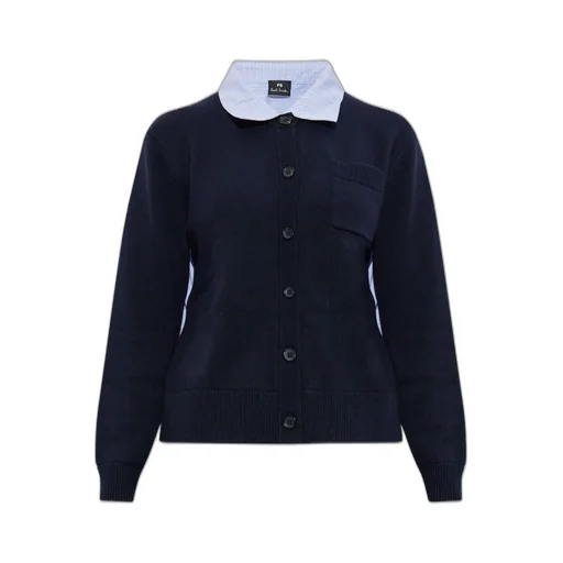 Ps Paul Smith Mixed Knitted Cardigan