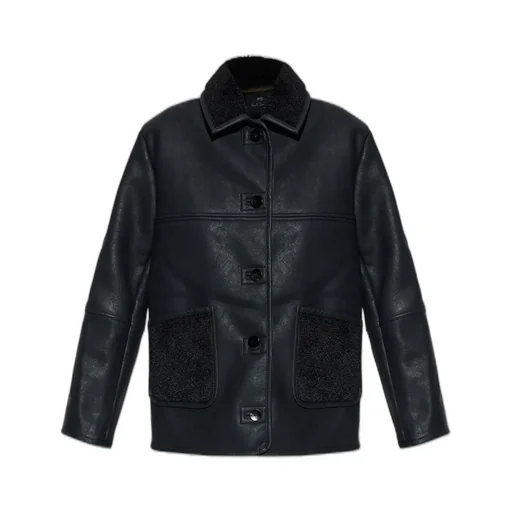 Ps Paul Smith Faux Shearling-Trim Jacket