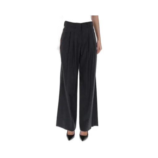 Pt Torino Pleated Wide-Leg Pants