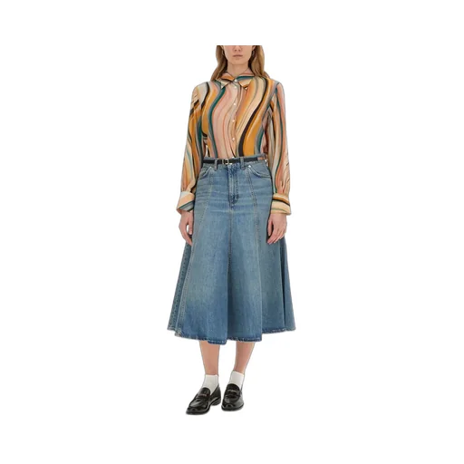 Ps Paul Smith Swirl Curved Hem Shirt